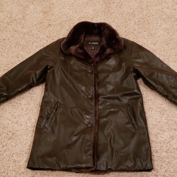 Faux Leather Jacket, size S/M - Picture 3 of 4